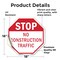 Signmission Stop No Construction Traffic, 18 Inch X 18 Inch, Vinyl Decal OC-D-18-110 - alternate 3