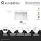 Kingston Brass 36" Cast Iron Single Bowl Undermount Kitchen Sink, 4-Hole with Strainer, White/Brushed Brass KGCKUS3622117 - alternate 2