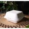 Kitch 24/7 Disposables White Compostable Molded Fiber Hinged Container, 6 x 6 inch, 500PK KC-6X6HC-NPAW - alternate 2