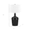 Homeroots 25" Black Glass Urn Table Lamp With White Drum Shade 546129 - alternate 5