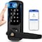 Wrightmaster 5 in 1 Corded Aluminum Smart Lock Deadbolt, Keyless Entry Door Lock with Fingerprint Digital, APP C ZR-06T-BK - alternate 1