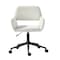 Homeroots Beige and Black Adjustable Height Swivel Rolling Office Chair 719200 - alternate 3