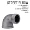 B & K 1-1/2 in. MIP each X 1-1/2 in. D FIP Black Malleable Iron 90 Degree Street Elbow 501543 - alternate 5