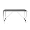 Homeroots 47" Black Wood and Stainless Steel Writing Desk 524925 - alternate 4