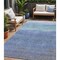 Homeroots 5' X 8' Blue Teal Blue And Sky Blue Abstract Washable Indoor Outdoor Area Rug 618137 - alternate 1