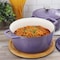 Megachef 5 Quarts Round Enameled Cast Iron Casserole with Lid in Gradient Purple 750124519M - alternate 5