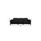 Homeroots 103" Black Top Grain Leather Reclining Metal USB Sofa 720334 - alternate 6