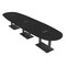 Skutchi Designs Boval Conference Table With Power, 48 in W, 216 in L, Black HAR-BOVL-48X216-DOU.BK-U999ST19-EBLK - alternate 1