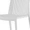 Homeroots Set of Two White Heavy Duty Plastic Outdoor Stacking Accent Chairs, 2PK 565230 - alternate 4
