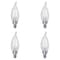 Bulbrite 25W Dimmable CA10 (E12) Candelabra Screw Base Warm Wht Lght Clear LED Filament Lght Bulb, 2700K, 4PK 861414 - alternate 1