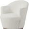 Homeroots 27" Off White Fabric Swivel Barrel Chair 554188 - alternate 5