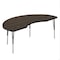 Correll Kidney TFL Activity Table, 72 in W, 36 in L, 19 in to 29 in H, Particleboard, Walnut A3672TF-KID-01 - alternate 1