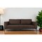 Homeroots Modern 78in Brown Loveseat With Removable Cushions 480888 - alternate 7