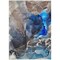 Homeroots 3' X 5' Blue Abstract Washable Non Skid Indoor Outdoor Area Rug 559652 - alternate 5