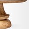 Homeroots 60" Natural Rounded Solid Wood Pedestal Base Dining Table 380473 - alternate 2