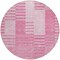Homeroots 8' Pink And Blush Round Striped Washable Indoor Outdoor Area Rug 581661 - alternate 6
