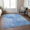 Homeroots 10' X 14' Denim Blue And Sky Blue Nautical Washable Indoor Outdoor Area Rug 581730 - alternate 5