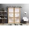 Sartodoors Sliding Closet Frosted Glass Barn Bypass Doors, Lucia 2552 Oak, Sturdy 6.6ft Rails Hardware Set,  LUCIA2552BBB-DUB-3696 - alternate 4