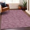 Homeroots 3' X 5' Eggplant And Ivory Geometric Washable Indoor Outdoor Area Rug 602359 - alternate 5