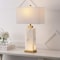 Jonathan Y Elizabeth 27.5" Contemporary Coastal Rectangular Alabaster LED Table Lamp w/Nightlight Base, White/Go JYL6201A - alternate 9
