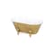 Homeroots 12" Gold And White Metal Hand Painted Decorative Tub 635495 - alternate 2