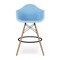 Homeroots 28" Light Blue And Brown Heavy Duty Plastic And Solid Wood Low Back Counter Height Bar Chair 520676 - alternate 7