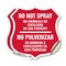 Signmission Bilingual No Spray Shield Sign Do Not Sp, 6 inch X 6 inch, Vinyl Decal, 2PK SHI-D-2PACK-6-366 - alternate 1