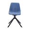 Leisuremod Markley Modern Leather Swival Dining Chair With Metal Legs in Blue MSCBL-18-BU - alternate 7