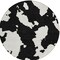 Homeroots 8' Black And Ivory Round Abstract Washable Indoor Outdoor Area Rug 614511 - alternate 6