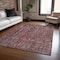 Homeroots 3' X 5' Pink And Brick Red Damask Washable Indoor Outdoor Area Rug 605097 - alternate 7