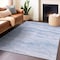 Homeroots 5' X 8' Sky Blue Striped Washable Indoor Outdoor Area Rug 608125 - alternate 4