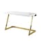 Homeroots 47" White and Gold Writing Desk 543755 - alternate 5