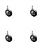 Service Caster 2.25 Inch Bright Chrome Soft Tread Ball Caster - 3/8 Inch Threaded Stem, 4PK SCC-TS01S214-DCR-BC-381634-4 - alternate 1