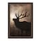 Homeroots Elk Sunrise Black Framed Print Wall Art 530018 - alternate 1