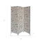 Homeroots 71" Beige and Black Fabric Folding Three Panel Screen Room Divider 379907 - alternate 2