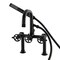 Kingston Brass 7" Center Deck-Mount Clawfoot Tub Faucet with Hand Shower, Matte Black AE6000CG - alternate 1