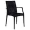 Leisuremod Weave Mace Indoor/Outdoor Arm Chair, Black MCA19BL - alternate 1