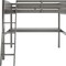 Homeroots Gray Solid Wood Twin Size Loft Bed with Desk and Storage 490208 - alternate 5