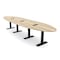Skutchi Designs 14 Person Conference Table With Power Unit | 16' Oval Table | Harmony Series HAR-OVL-48X192-T.BK-K525-EBLK - alternate 1