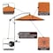 Pure Garden 10 Ft Offset Umbrella with Cross Base, Terracotta 50-LG1055 - alternate 7