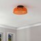 Jonathan Y Kalmar 12" Modern Minimalist Iron/Glass Dimmable Integrated LED Flush Mount, Orange/Black JYL7153A - alternate 6