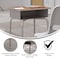 Flash Furniture 31.25 H, 24 W X Laminate, Steel, Walnut/Silver FD-DESK-GY-WAL-GG - alternate 4