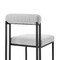 Homeroots Set of Two Gray And Black Upholstered Polyester Open Back Dining Side Chairs 569415 - alternate 6