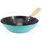 Martha Stewart Everyday Clarkston 10 Inch Nonstick Carbon Steel Wok with Wooden Handle in Teal 141038.01 - alternate 1
