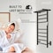 Anzzi Eve 8-Bar Stainless Steel Wall Mounted Towel Warmer in Matte Black TW-AZ012MBK - alternate 6