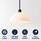 Jonathan Y Solene 11.75" 1-Light Modern Contemporary Adjustable Metal/Glass Dome LED Pendant, Black/White JYL9565C - alternate 8