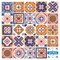 Homeroots 12" X 12" Blue Gold and Blush Mosaic Peel and Stick Removable Tiles 556400 - alternate 6