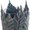 Homeroots 8" Gold Distressed Botanical Leaf Metal And Glass Tabletop Hurricane Candle Holder 608513 - alternate 5