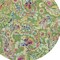 Homeroots 8' Fern Green And Artichoke Green Round Paisley Washable Indoor Outdoor Area Rug 588608 - alternate 5