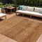Homeroots 8' X 10' Copper And Ivory Geometric Washable Indoor Outdoor Area Rug 630498 - alternate 1